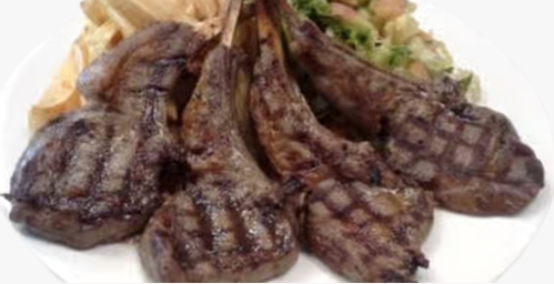 Lamb chops platter at Kabob Grill